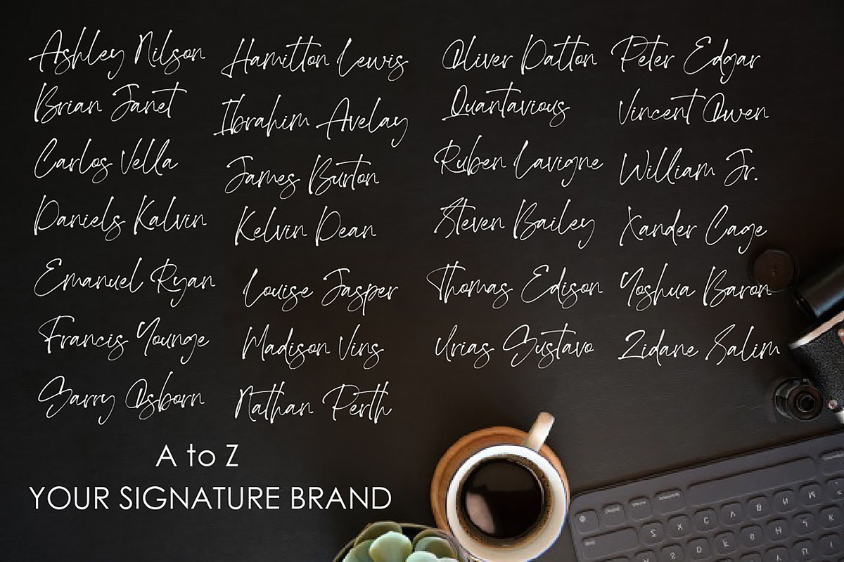 Black Phantom, a Script Font by AMINMARIO (Photo 5 of 7)