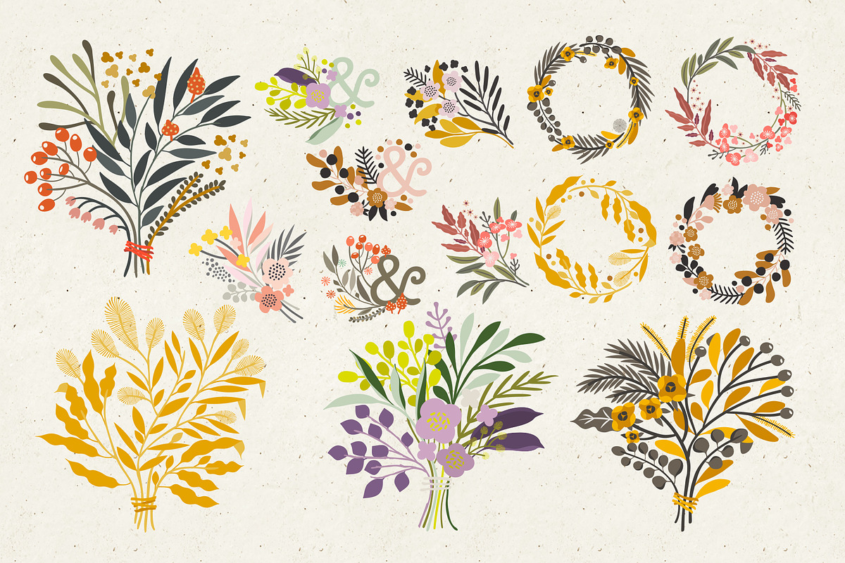 Vector Florals, a Background Graphic by Irtsya (Photo 8 of 12)
