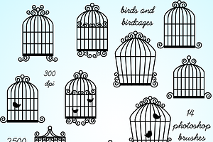 Birdcages Photoshop Brushes