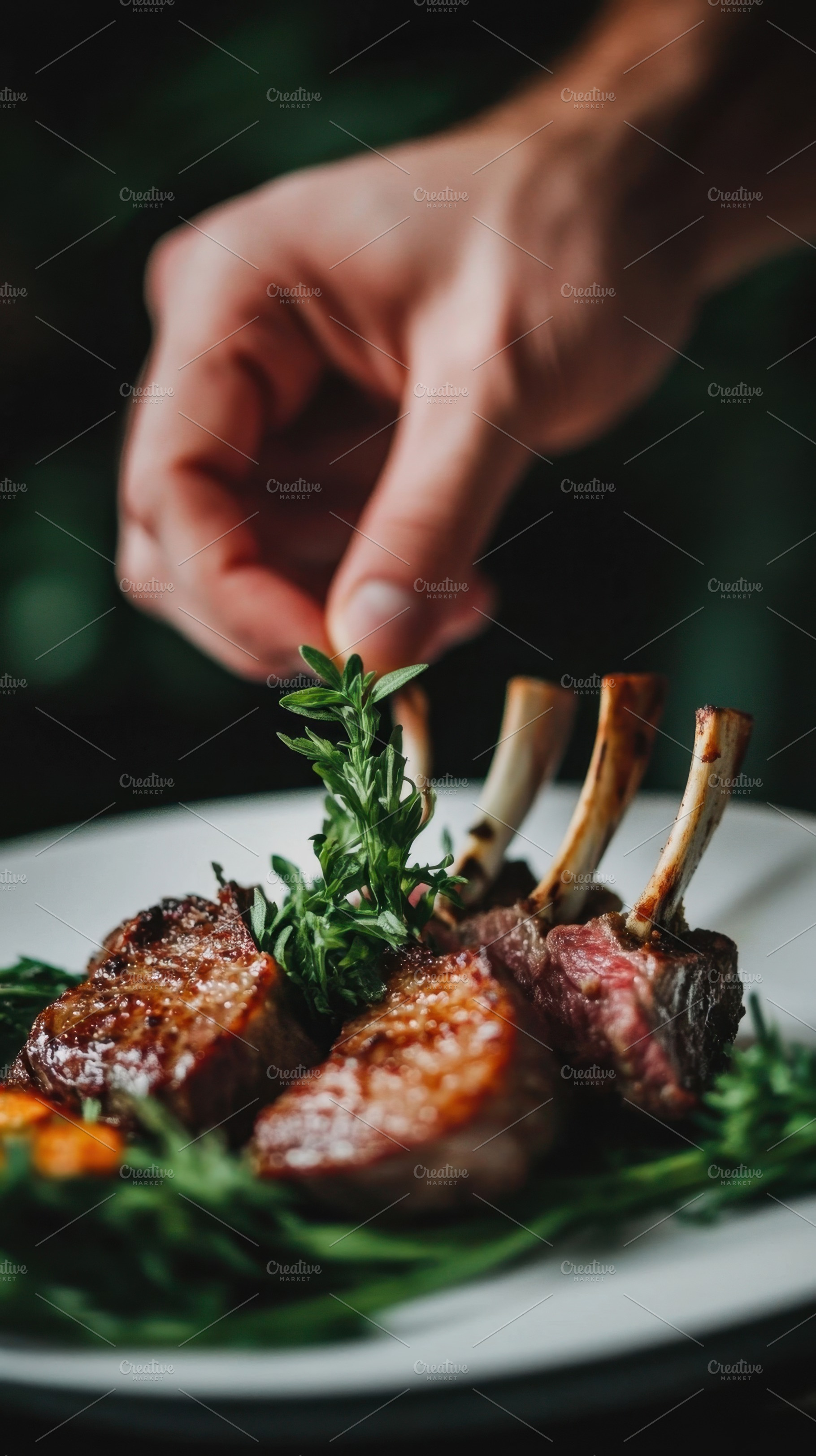 Gourmet lamb with herbs, a Photo by Beautiful things