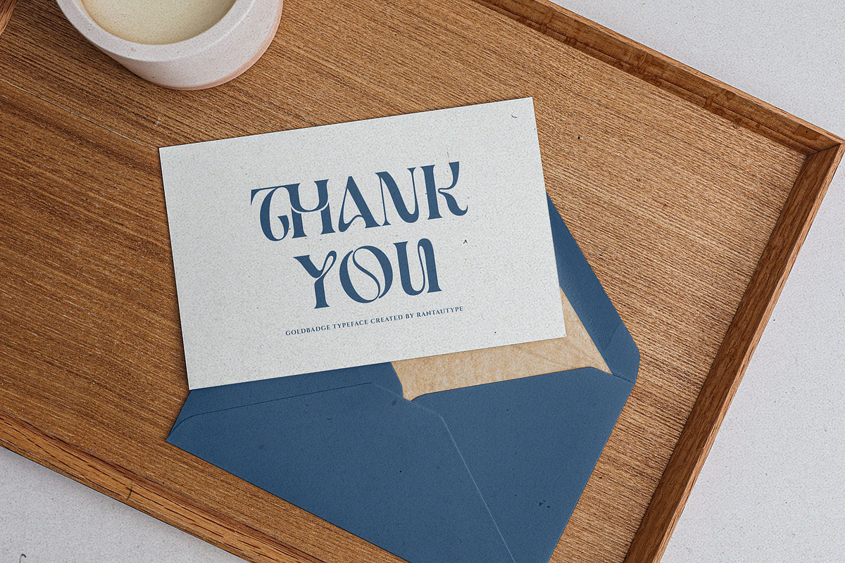 Gold Badge Unique Display Serif Font, a Serif Font by RantautypeStudio (Photo 15 of 15)