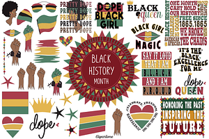 Black History Month PNG Sublimation, a Decorative Illustration by ClipArtTime