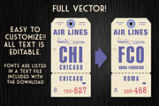 Vector Customizable Luggage Tags, a Texture Illustration by FourLeafLover (Thumbnail 4 of 5)