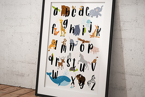 Animal Alphabet Poster