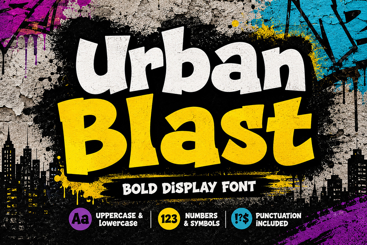 Urban Blast, a Serif Font by Wow Magic (Photo 1 of 5)