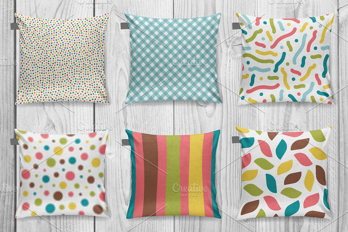 Minimal color seamles patterns set, a Pattern Graphic by ExpressShop (Photo 4 of 7)