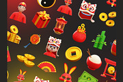 Chinese New Year 3D Icons, an Object 3D Model by Rakata Studio (Thumbnail 6 of 7)