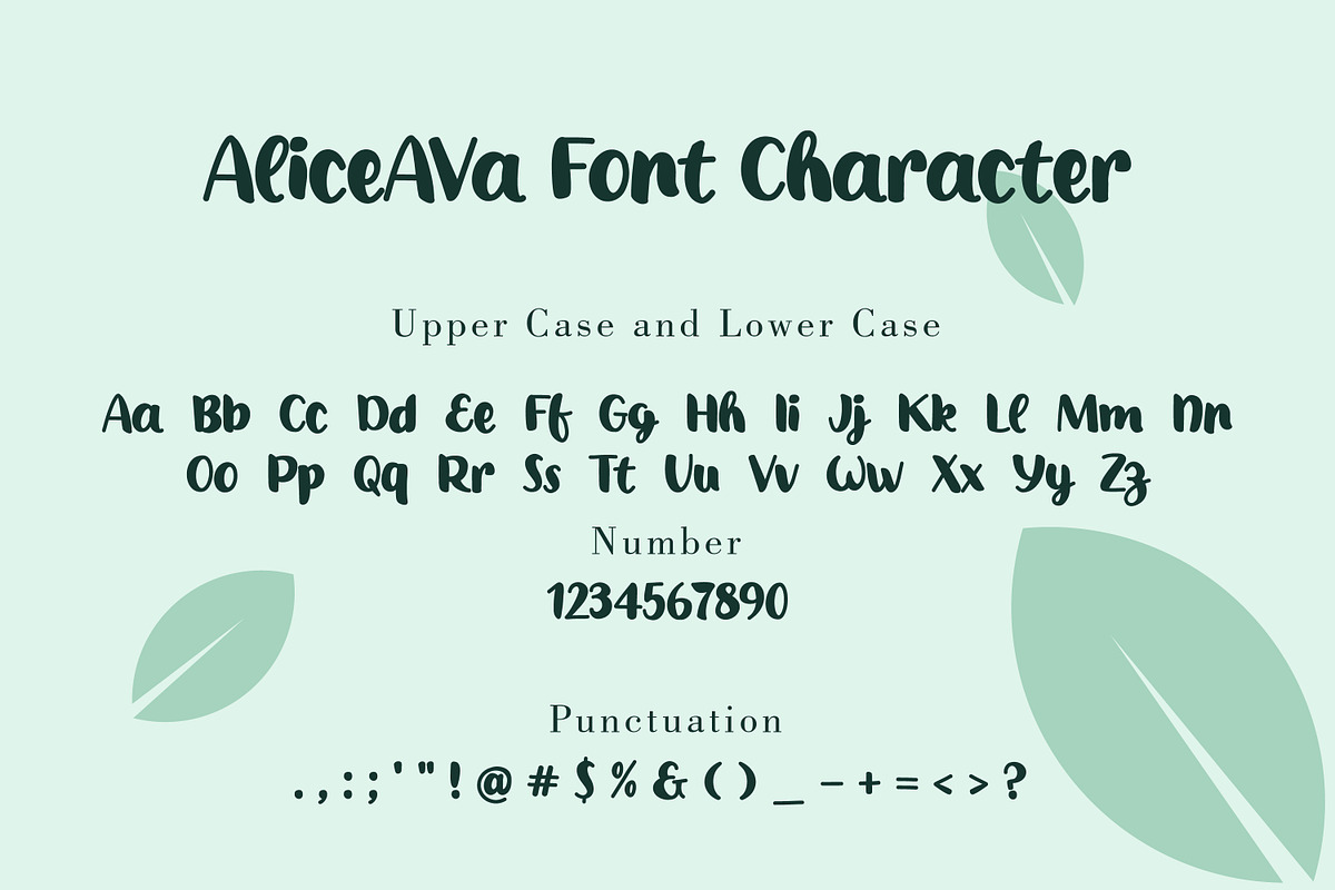 Alice Ava Handdrawn, a Handwritten Font by Gumrega Studio (Photo 5 of 7)