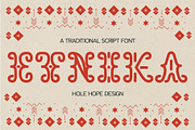 Etnika – A Traditional Script Font, a Sans Serif Font by Hole Hope Design (Thumbnail 1 of 8)