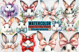 Bunny Ears Bow Clipart Sublimation C, an Illustration by SVGArt