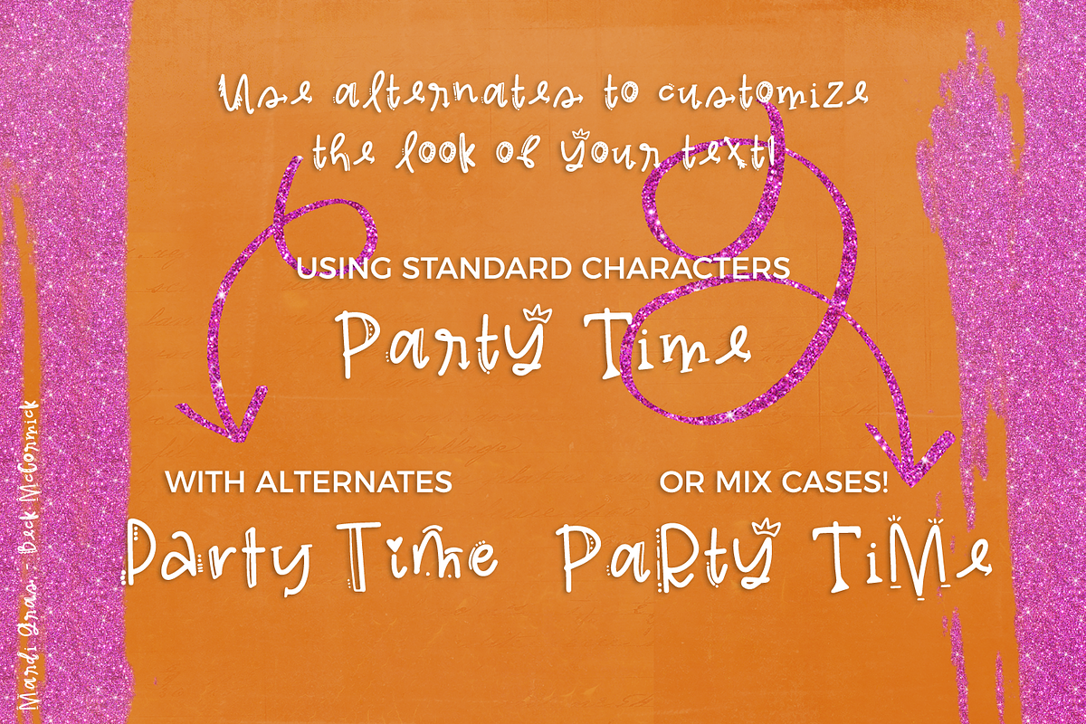 Mardi Gras Party Font, a Font by Beck McCormick (Photo 7 of 10)