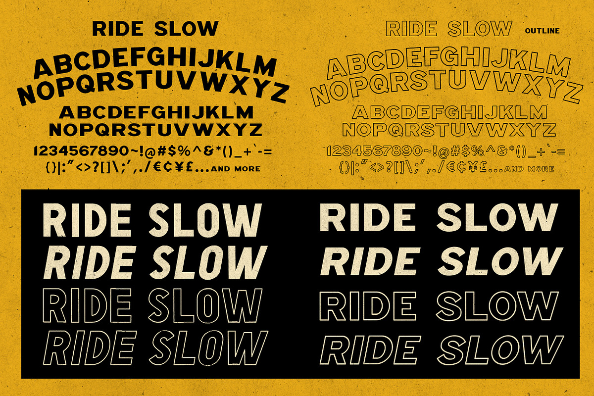 Ride Slow - Motorcycle Font Bundle preview 6