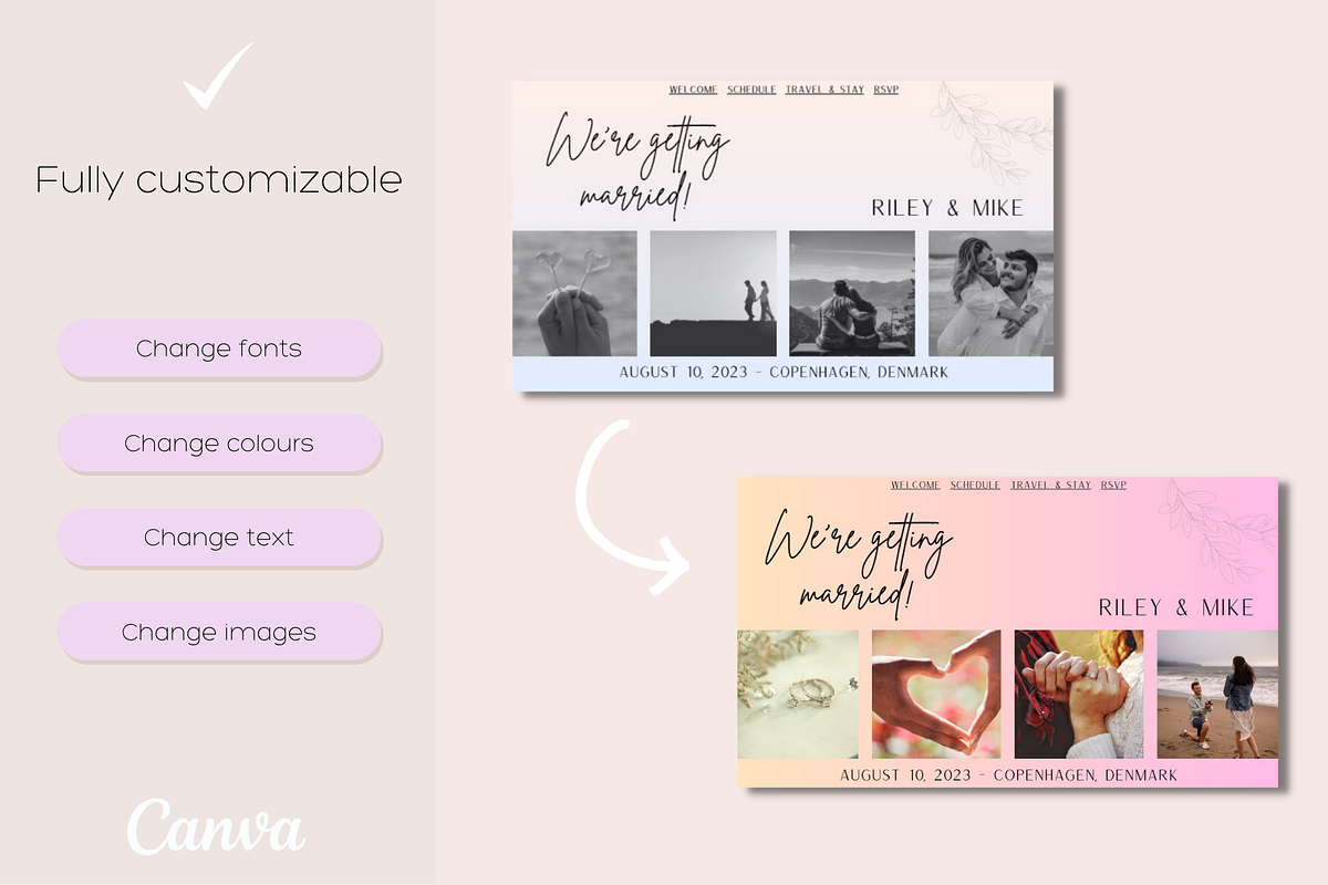 Nordic wedding website template, a Websites & App Template by Valley Media Templates (Photo 4 of 4)