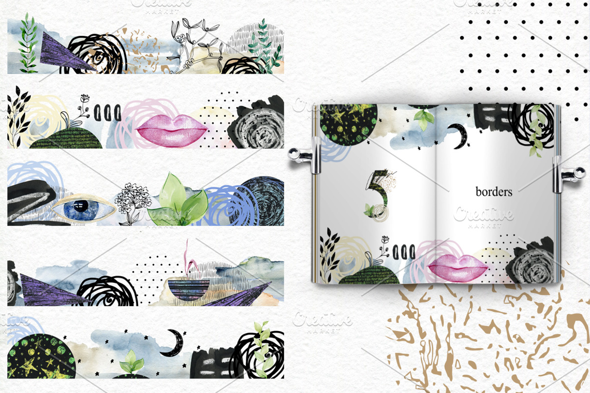 Abstract and floral collection., a Decorative Illustration by TaPilipa (Photo 5 of 13)