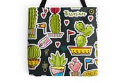 Set Fashion patches with cacti, an Illustration by KundolaArt (Thumbnail 7 of 7)