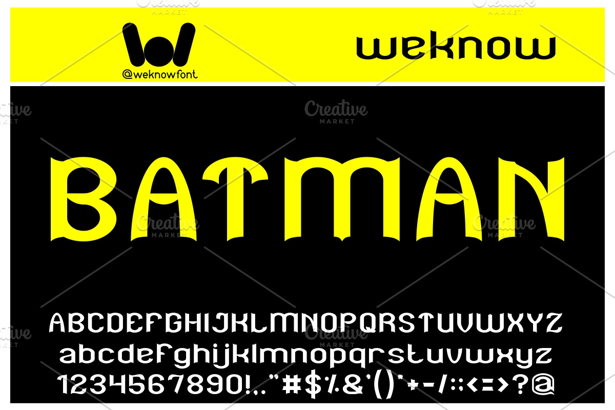 Batman font, a Font by weknow (Photo 1 of 5)