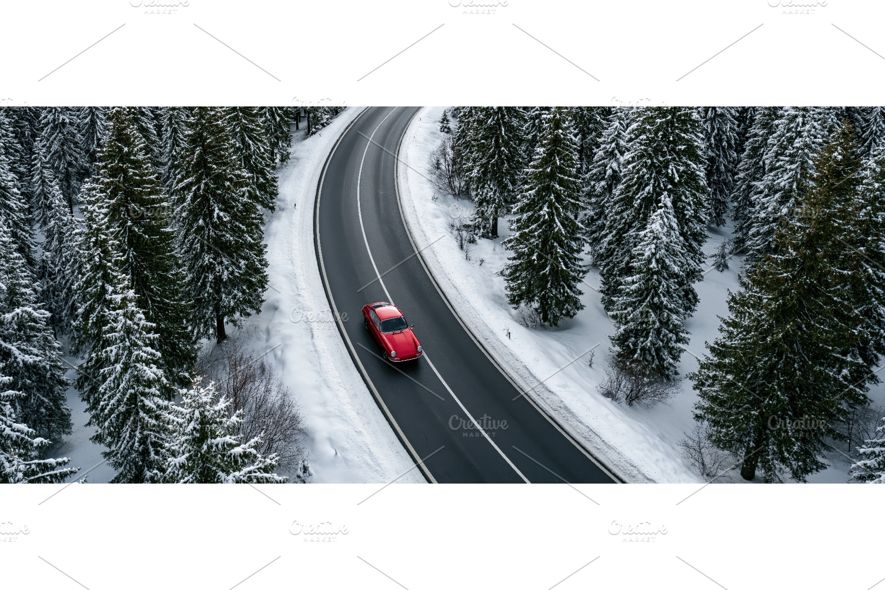 Red Vintage Sports Car Driving on, a Transportation Photo by piter.goskov