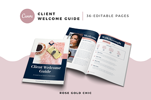 Rose Gold Chic Canva Template Set