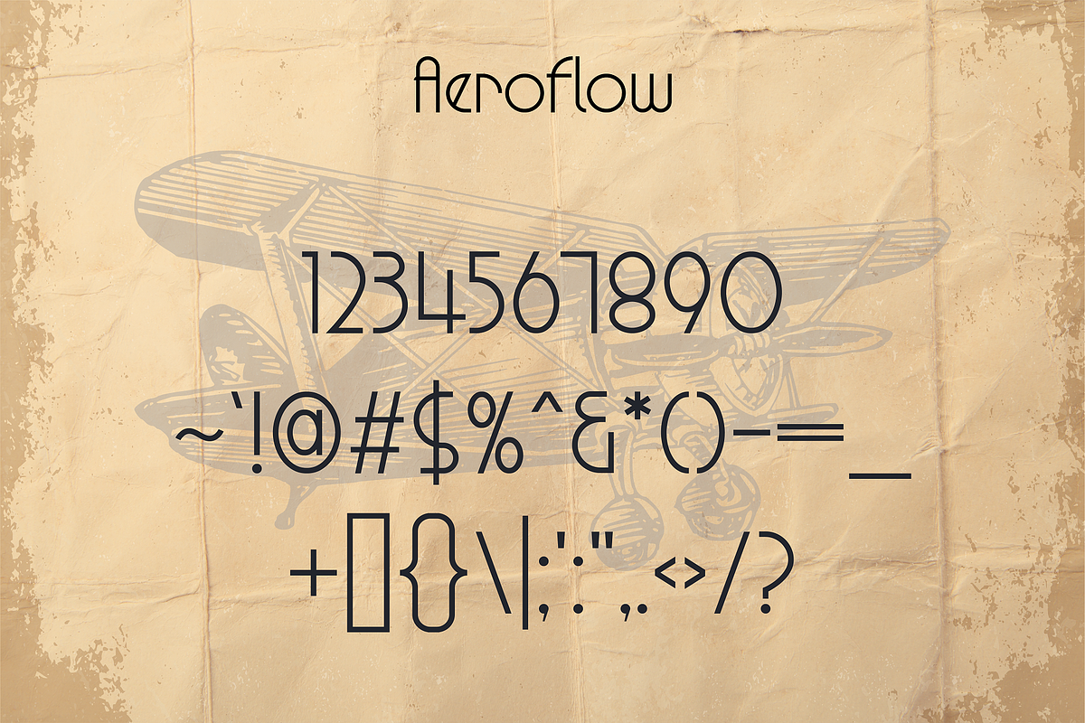 Aeroflow - Vintage Aviation Display, a Sans Serif Font by HipFonts (Photo 6 of 10)