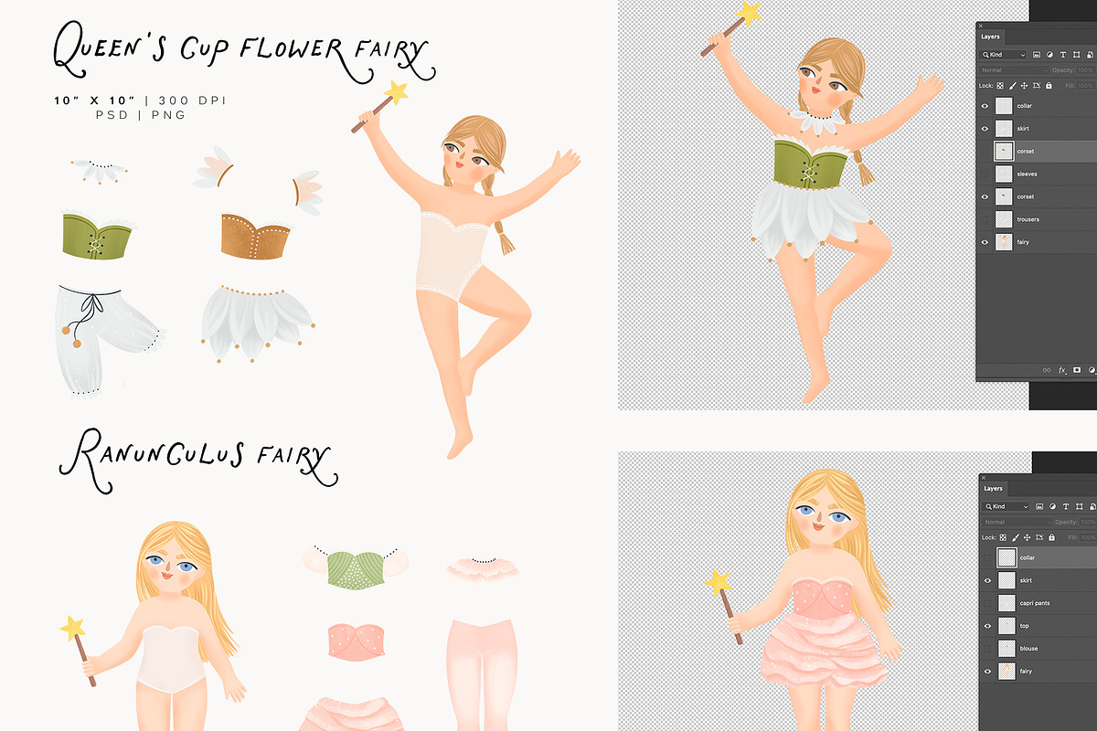 FLOWER FAIRIES. The floral alphabet, a Decorative Illustration by annartdreams (Photo 13 of 18)