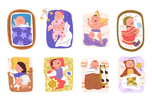 Sleeping infants. Adorable newborn, a Person Illustration by Stock-Smart-Start
