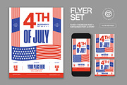4th July Independence Day Flyer, a Flyer Template by graphicook (Thumbnail 1 of 3)