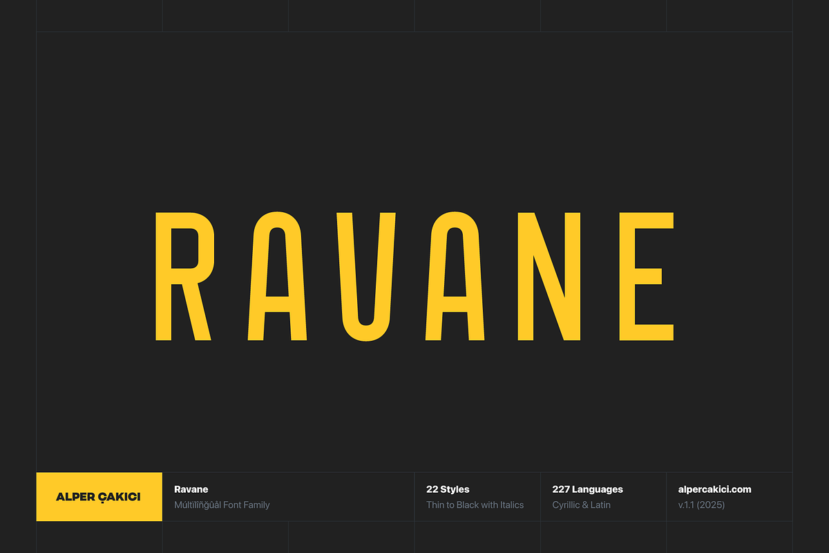 Ravane Font Family - 22 Fonts, a Font by alpercakici (Photo 1 of 15)
