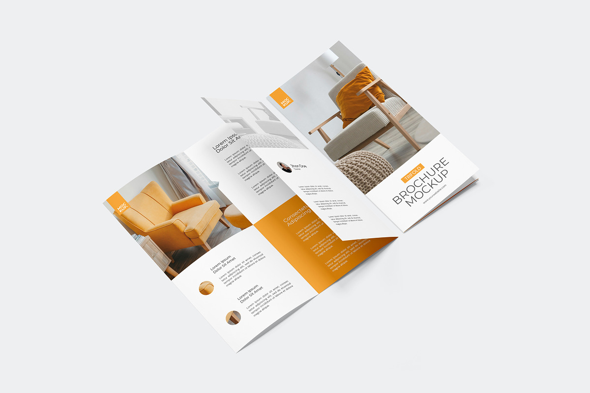 Trifold Brochure Flyer Mockup, an Advertising Mockup by Rizky Audymas (Photo 3 of 8)