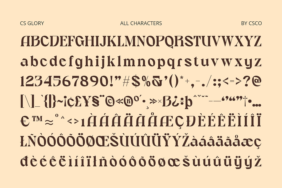 CS Glory – Classic Font, a Serif Font by Craft Supply Co. (Photo 7 of 8)