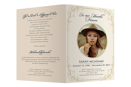 Funeral Program Template, a Brochure Template by ShalexDesigns