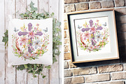 Embroidery Purple Cross & Luarel PNG, an Object Graphic by V Design Creator (Thumbnail 5 of 7)