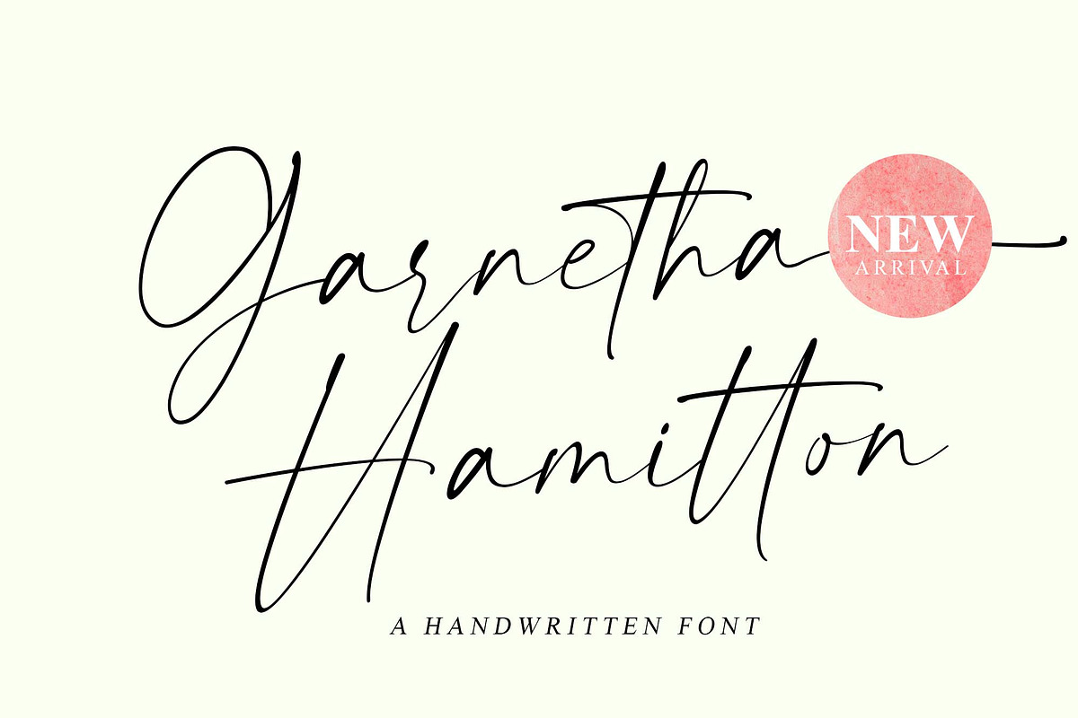 Garnetha Hamitton | Modern Script, a Script Font by MJB Letters (Photo 1 of 11)
