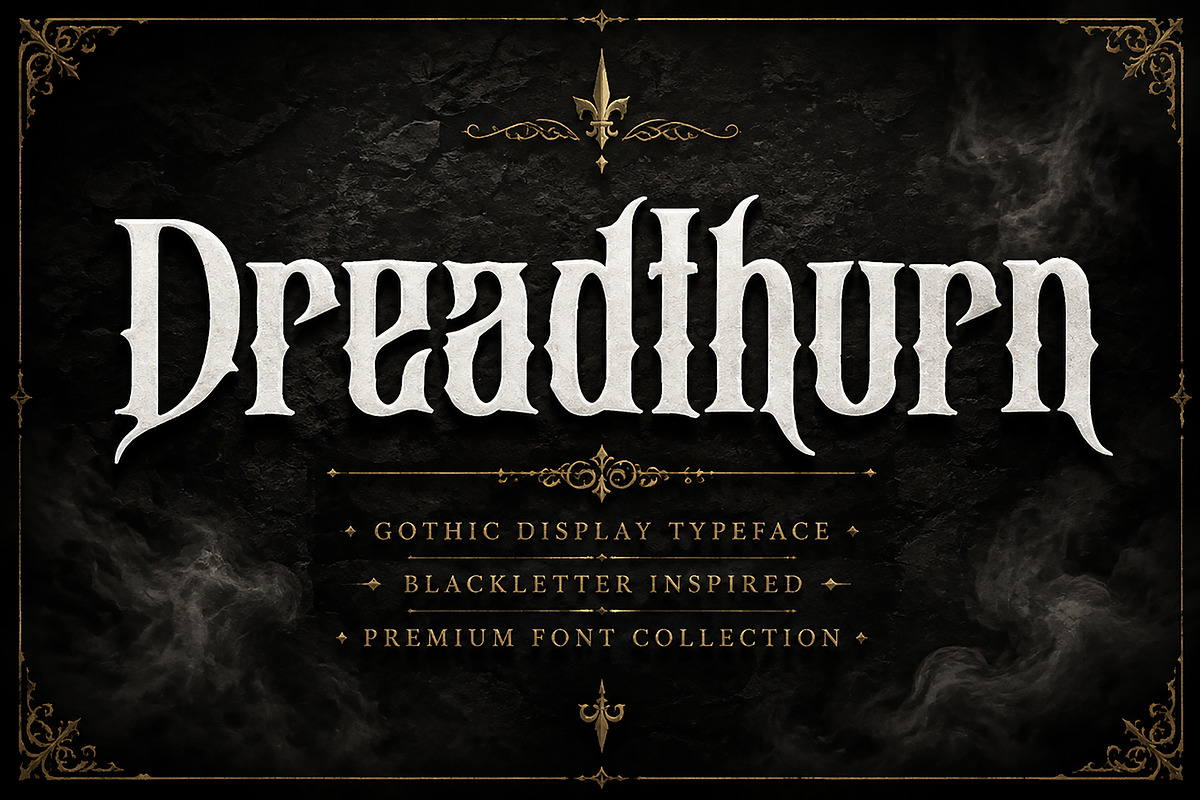 Dreadthorn – Gothic Blackletter, a Blackletter Font by Wow Magic (Photo 1 of 5)