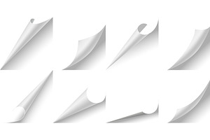 Curled paper corners. Curve, an Object Illustration by Things for designers