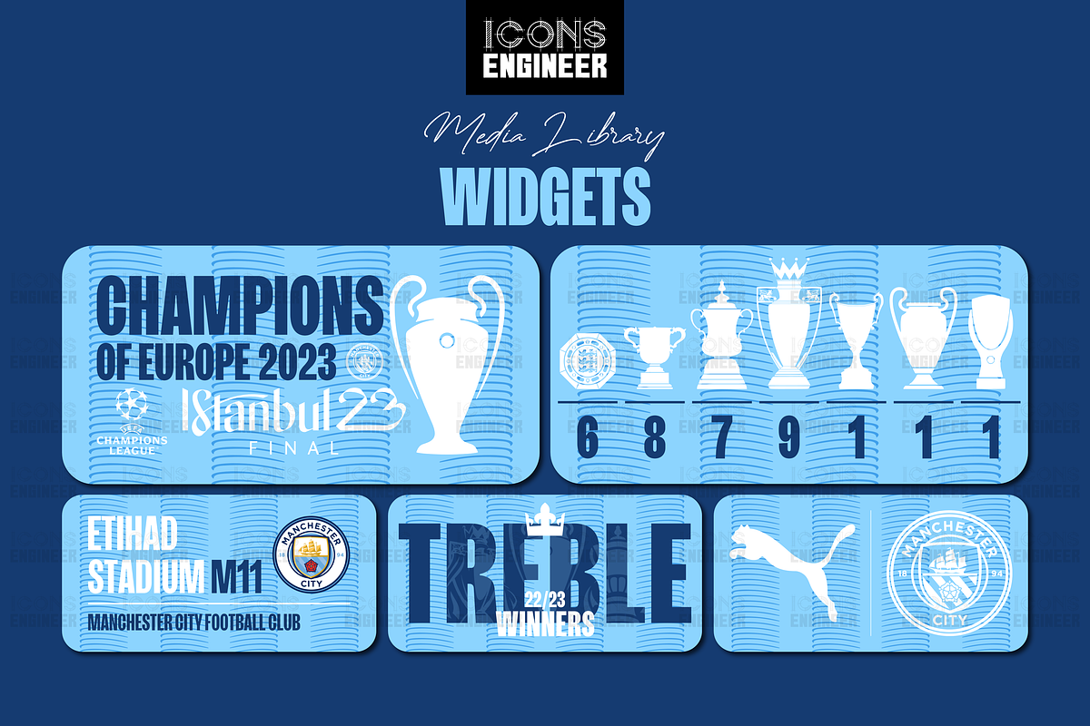 Man City 23/24 Theme Pack | Home Kit, an Icon by IconsEngineer (Photo 6 of 11)