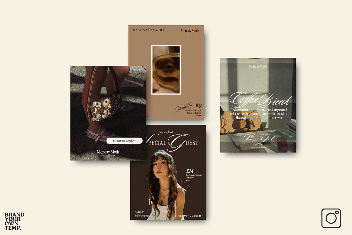 Podcast Instagram Template, a Templates & Theme by BYOTstudios (Photo 4 of 10)
