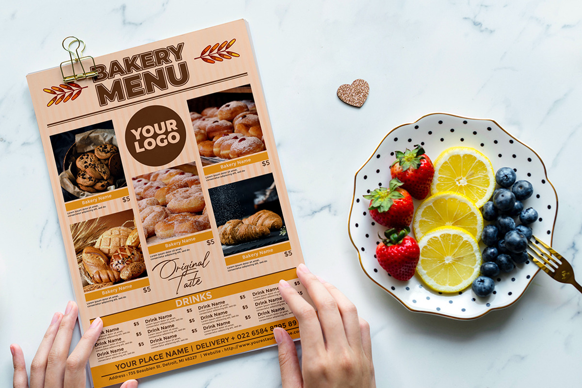 Bakery Menu, a Flyer Template by imadeDesign (Photo 2 of 3)
