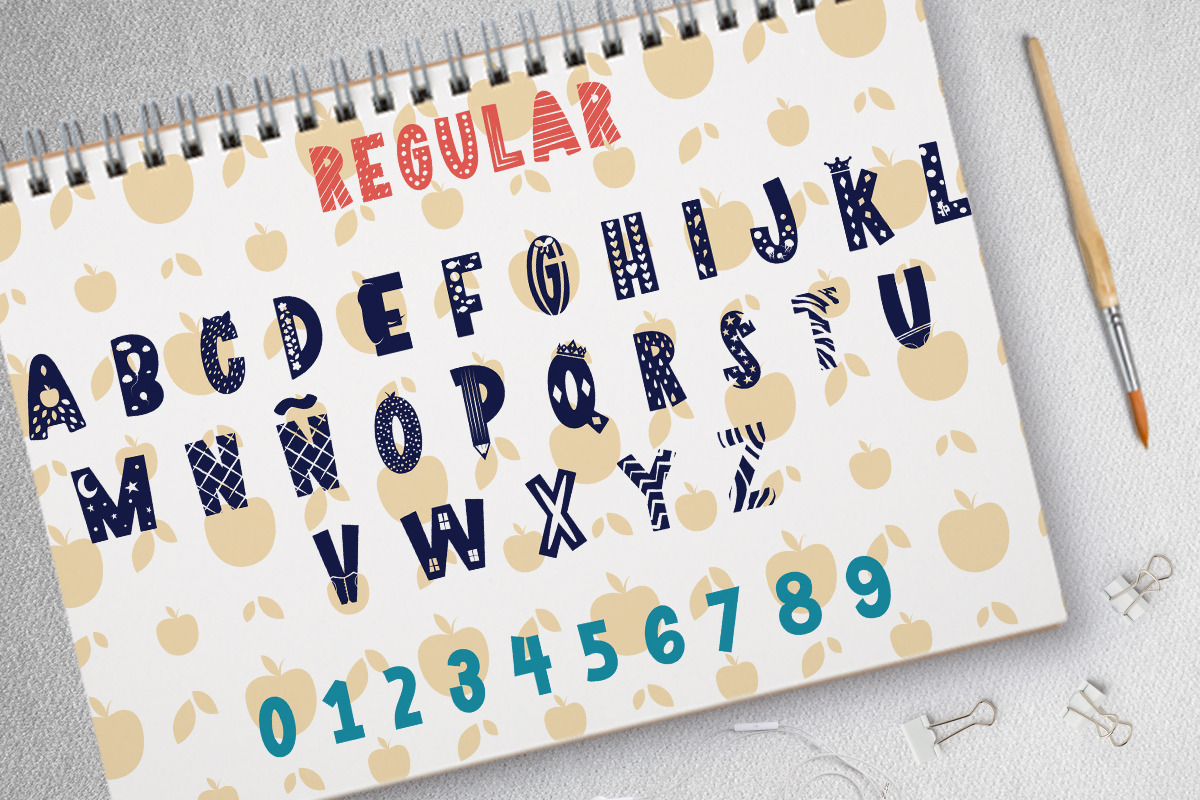 Pencil Case - Scandinavian kids font preview 2