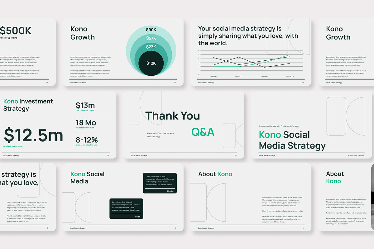 Kono SocialMedia Strategy PowerPoint, a Presentation Template by Premast (Photo 4 of 4)