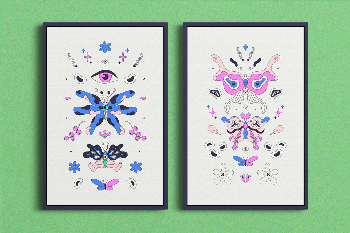 Quirky B-Flies - Clipart Collection, a Graphic by Leila Divine (Photo 2 of 13)