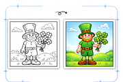 Lucky Leprechauns Coloring Book, a Seasonal Illustration by Ink Gallery (Thumbnail 2 of 9)