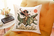 Cowgirl Crocodile Rider PNG, an Object Illustration by Sublimation Artist (Thumbnail 9 of 9)