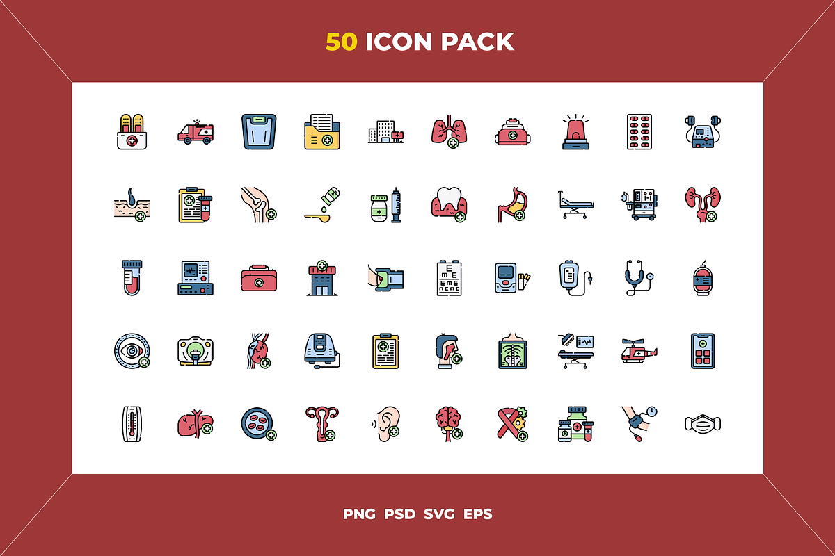 Medical services icons, an Outline Icon by Wencory (Photo 1 of 2)