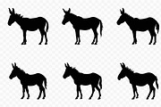 Donkey Silhouette Vector Art Set, an Animal Illustration by Gfx Expert Team (Thumbnail 2 of 3)