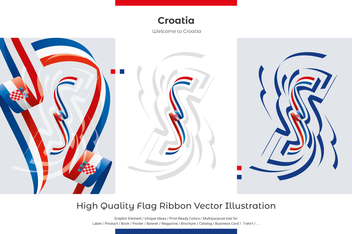 Croatia flag ribbon vector, a Templates & Theme by Simbos (Photo 1 of 9)