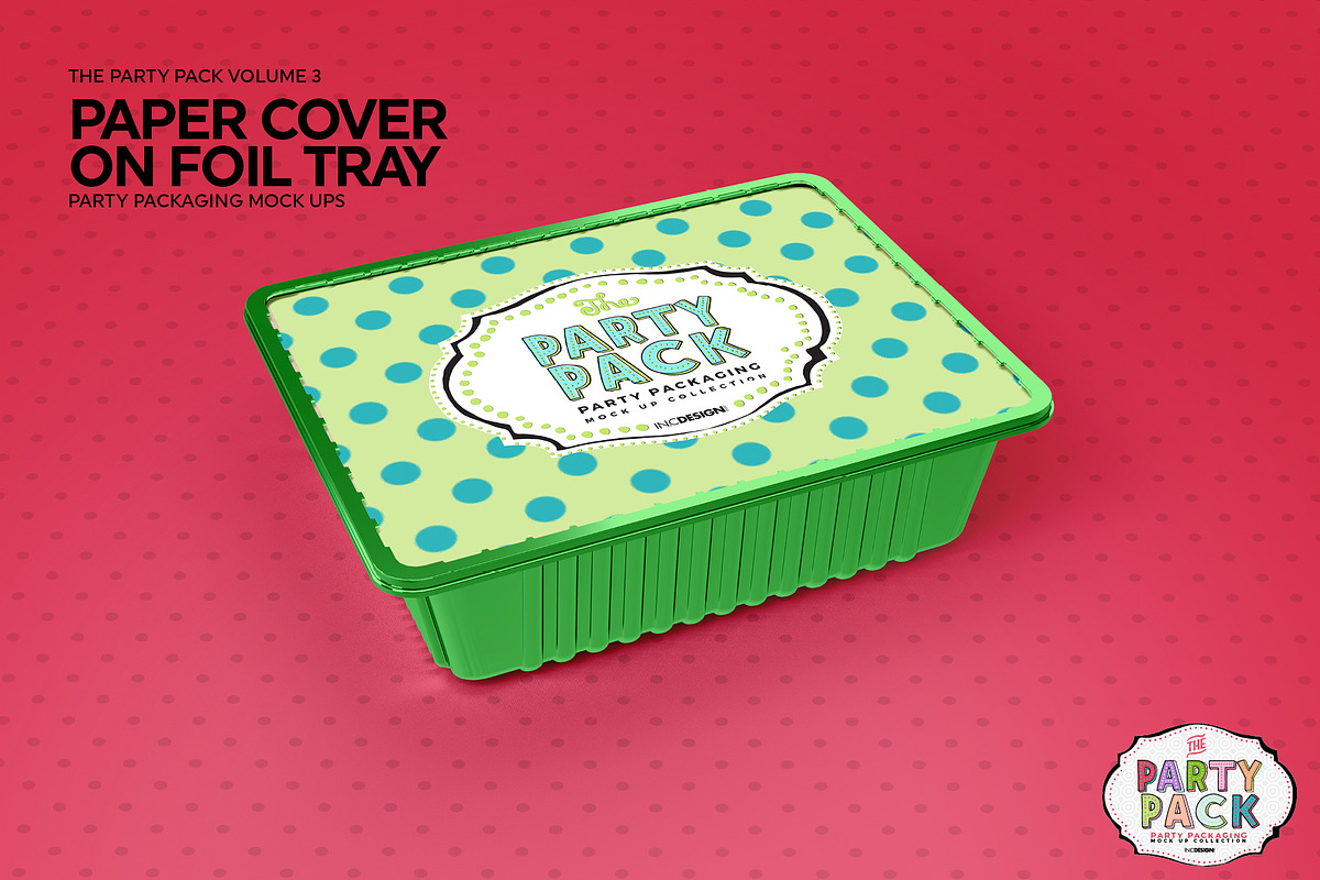 Cover on Foil TrayPackaging Mockup, a Cups & Container Mockup by INCDesign (Photo 3 of 6)