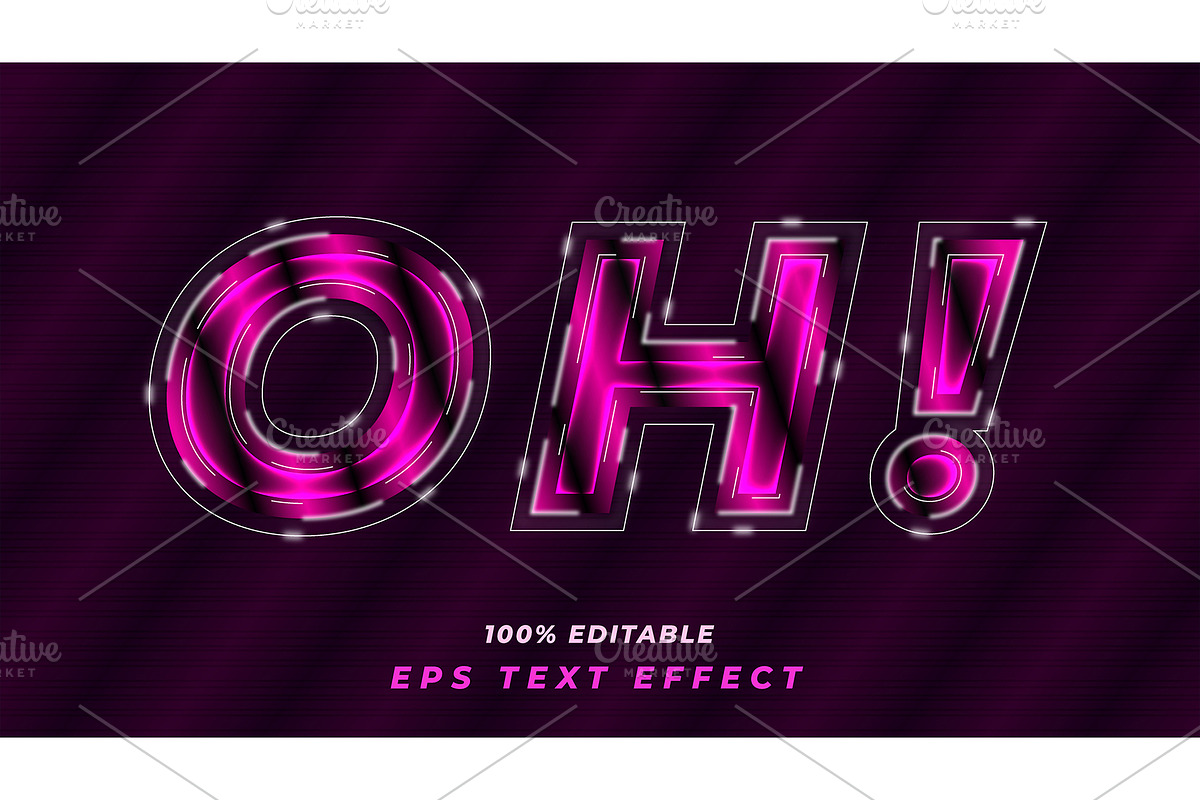 Editable neon lights text effect, a Layer Style Add-On by mijli (Photo 1 of 2)