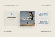 Writers Social Media Vol.5 for CANVA, a Social Media Template by September 5th (Thumbnail 12 of 24)