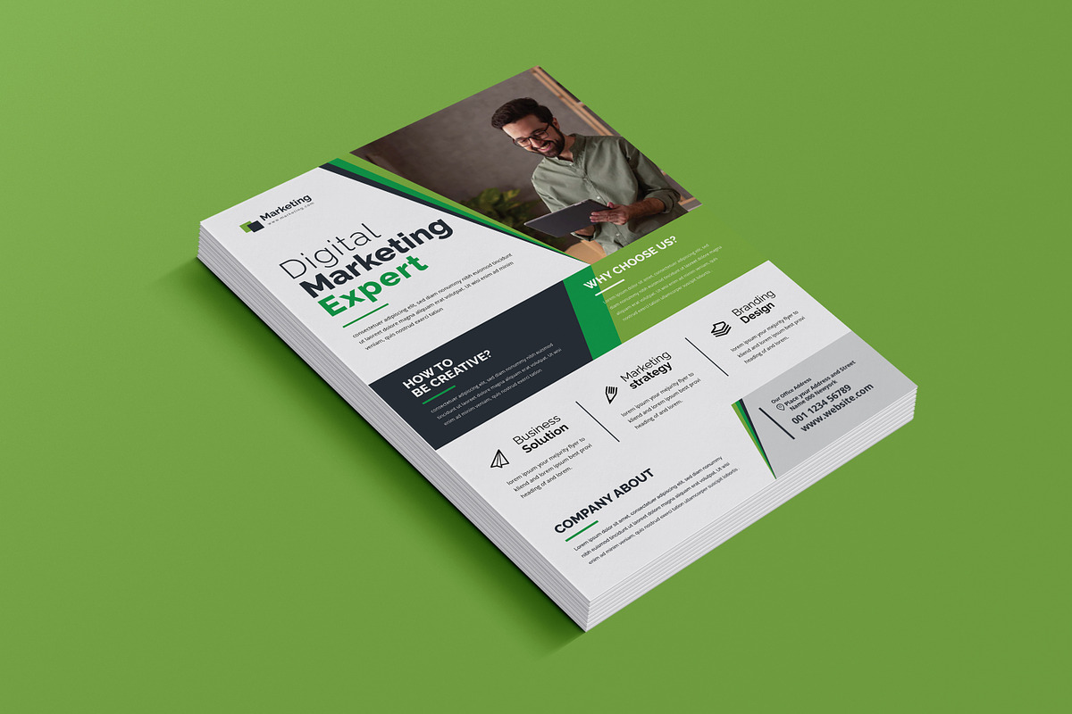 Minimalist Corporate Flyer Templates, a Flyer Template by creative-mint (Photo 2 of 3)