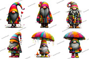 Watercolor Whimsical Gnome Clipart, an Illustration by DreamArtGraphic (Thumbnail 2 of 5)